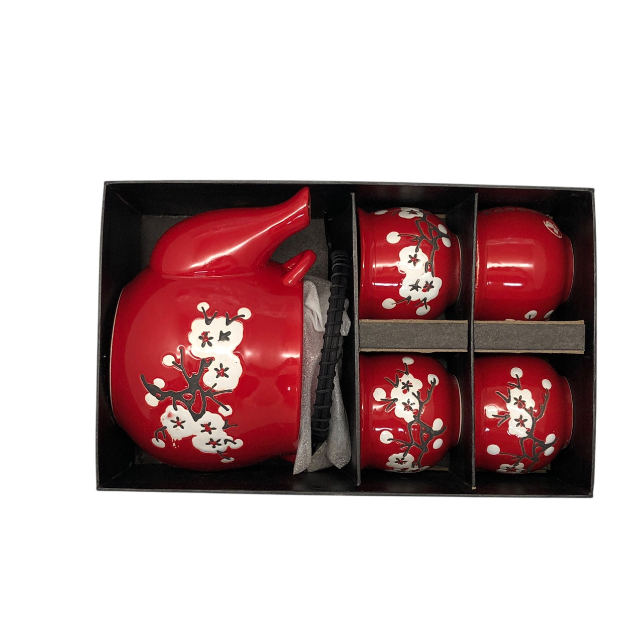 17819 - Tea Set Style 3 FULL SIZE RED CHERRY BLOSSOM  |9-14|