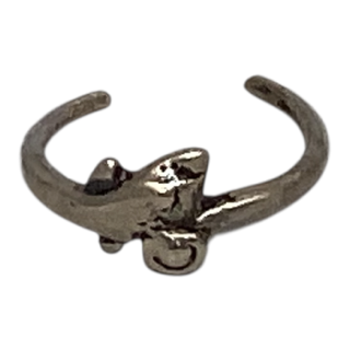 19233 - Toe Ring Dolphin With Ball |Clear-137|