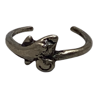 19233 - Toe Ring Dolphin With Ball |Clear-137|