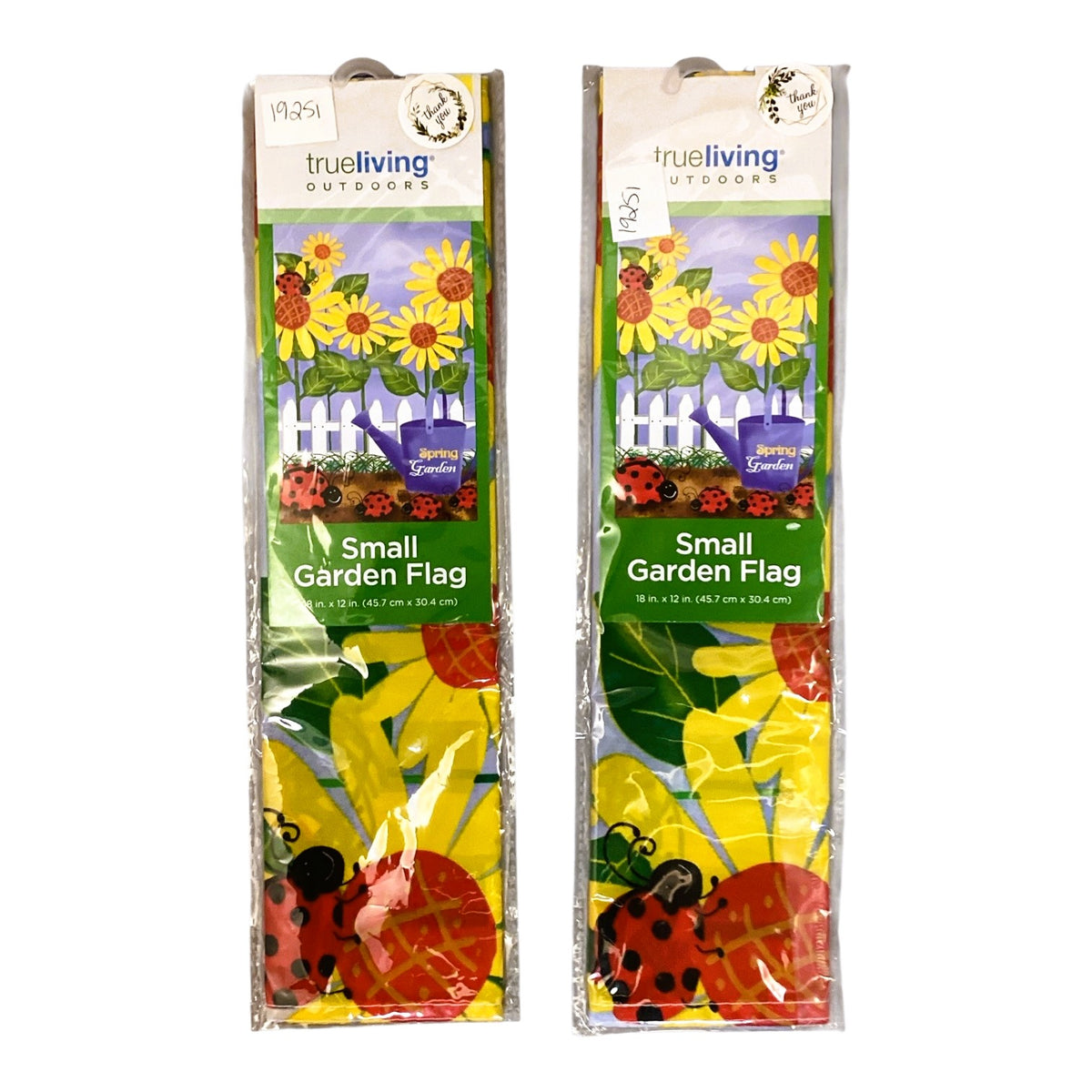 19251 - Set of Two Spring Garden Flag 18x12 Polyester |17-31|