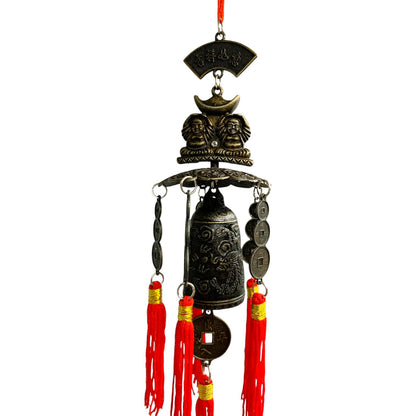 19838 - 8" Two Buddha Charms With Bell |22-13|