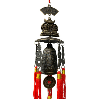 19838 - 8" Two Buddha Charms With Bell |22-13|