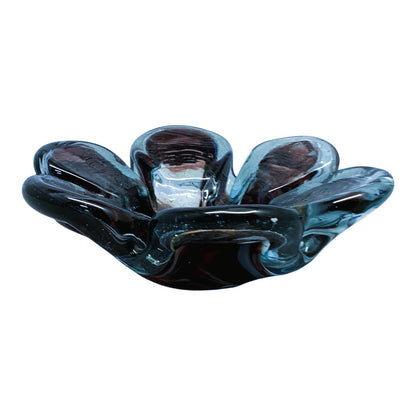 20120 - Purple Glass Flower Candle Holder |17-31|