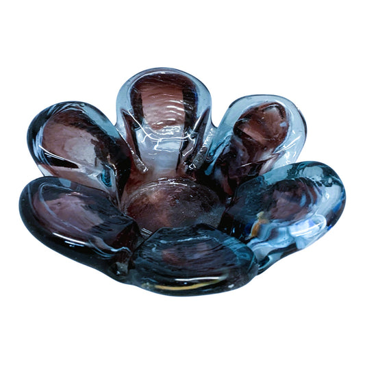 20120 - Purple Glass Flower Candle Holder |17-31|