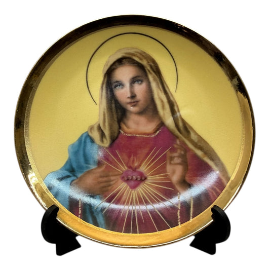 20299 - 5" Mary Sacred Heart Plate |19-32|