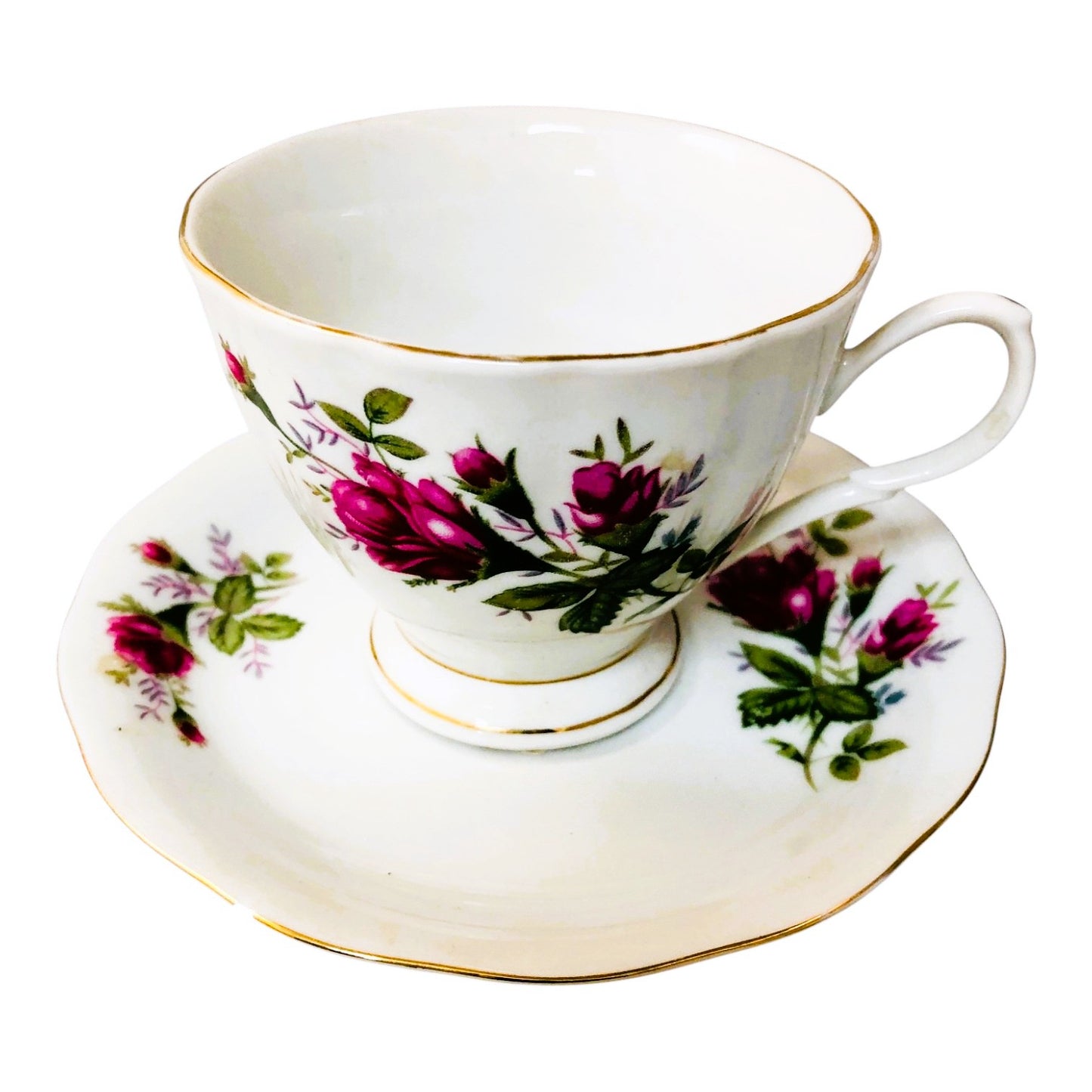 21219 - Single Rose Tea Cup Saucer |4-30|