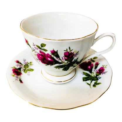 21219 - Single Rose Tea Cup Saucer |4-30|