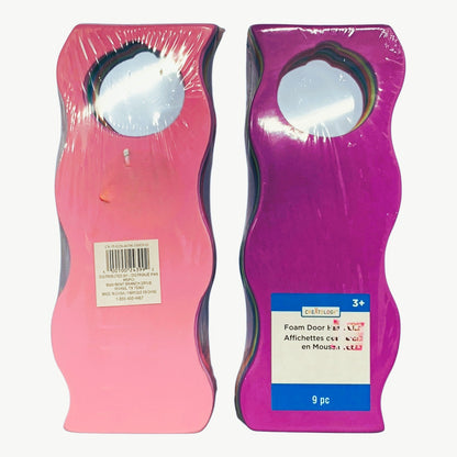 21247 - 2 Pack of 9pc Wavy Foam Door Hangers - 18 Pc Total |2-24|