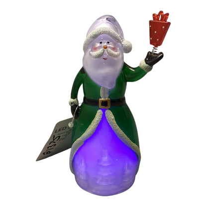 21375 - Set of Three 5" Red and Green LED Santa Acrylic |Pod 2-62|