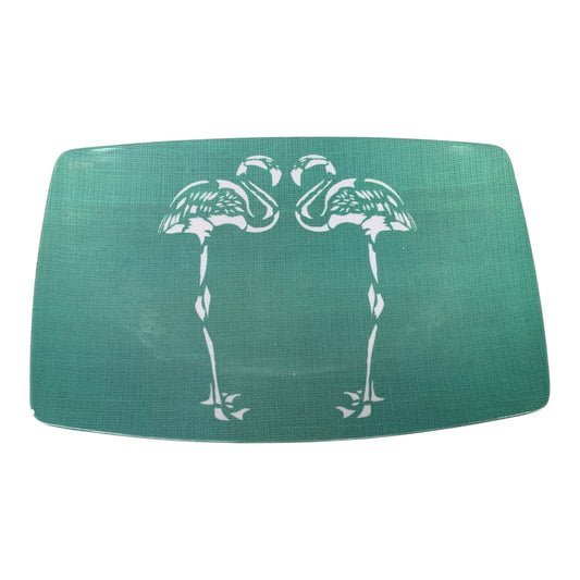 21703 - 14" Melmac Blue Flamingo Plates |9-13|