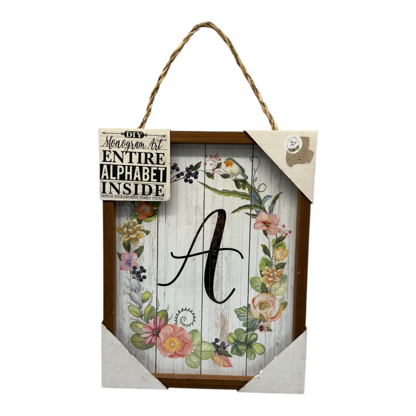 22055 - Art With Monogram Letter "A" 15"X 12" |16-21|