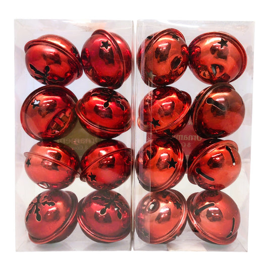 22194 - Set of Two 8 ct Red Jingle Bells |Pod 2-62|