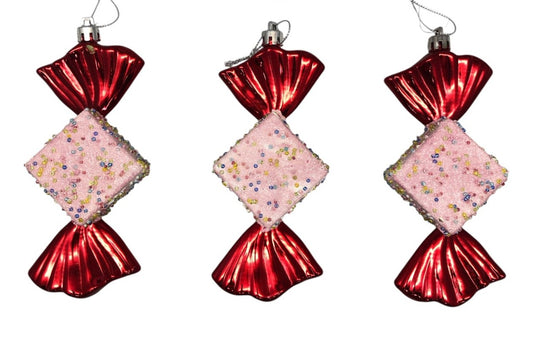 23792 - Set of Three Large Candy Ornament |Pod 2-62|