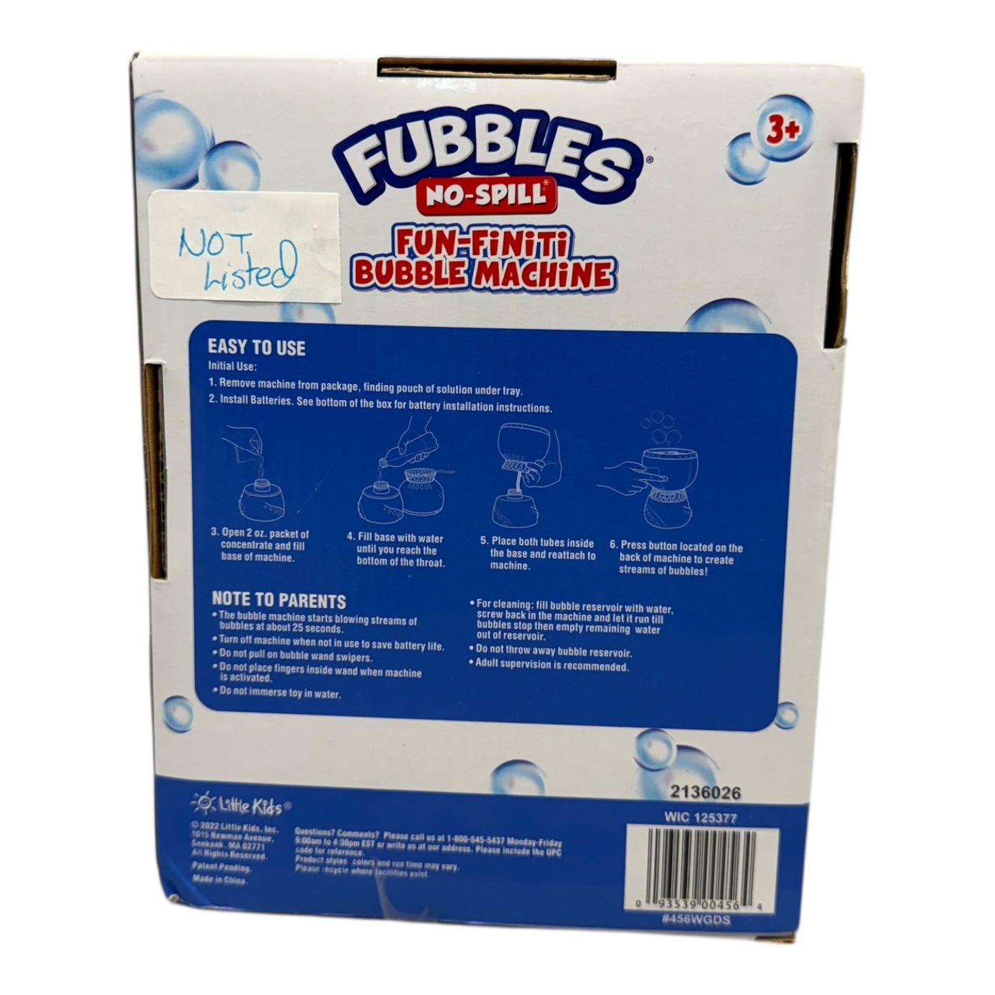 24145 - Fubbles Bubble Machine 8" |GR-47|