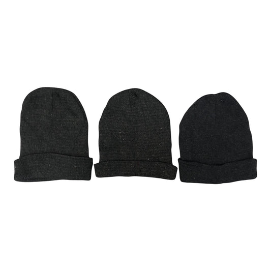 24742 - Bundle of 3 Men's Grey Beanie Hat |TBD|