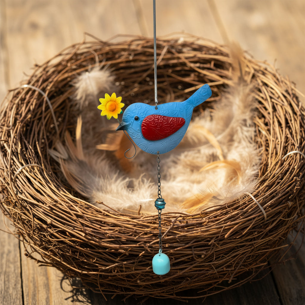 25007 - 15" Metal Blue Bird Windchime |G-7|