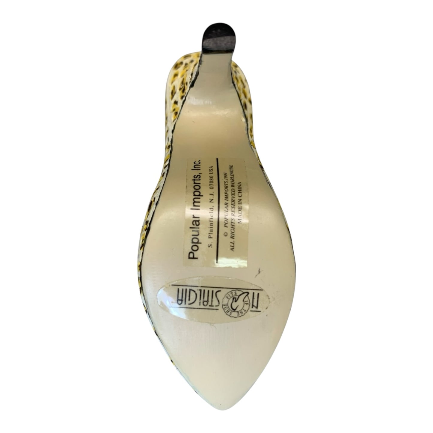 25703 - 3.5" White Shoe w/ Leopard Print Design |1-27|