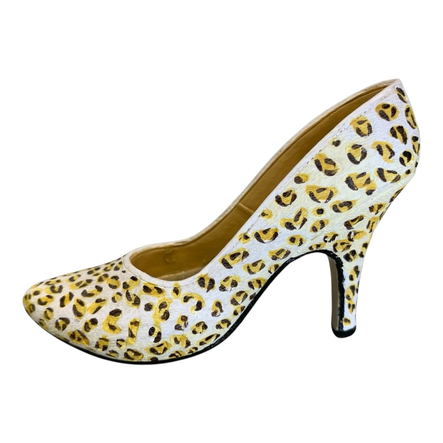 25703 - 3.5" White Shoe w/ Leopard Print Design |1-27|
