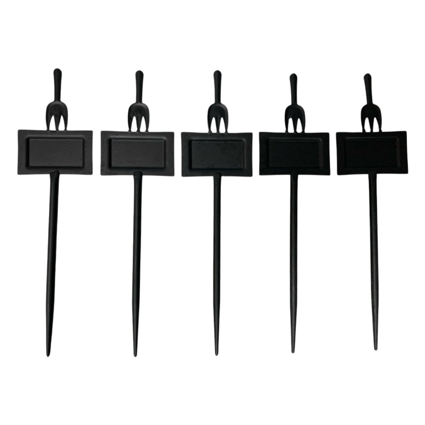 25931 - Set of 5 Rustic Metal Plant Markers 10" Flower Garden Stakes |19-27|