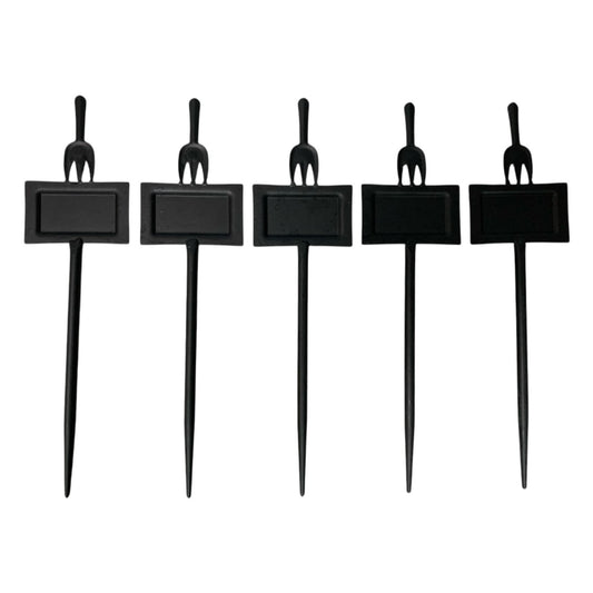 25931 - Set of 5 Rustic Metal Plant Markers 10" Flower Garden Stakes |19-27|
