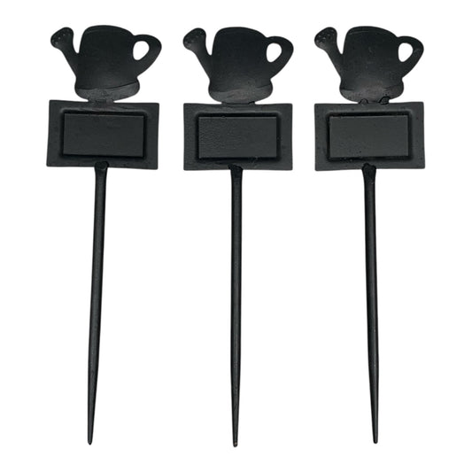 25934 - Set of Three Rustic Metal Plant Markers 10" Flower Garden Stakes |9-20|