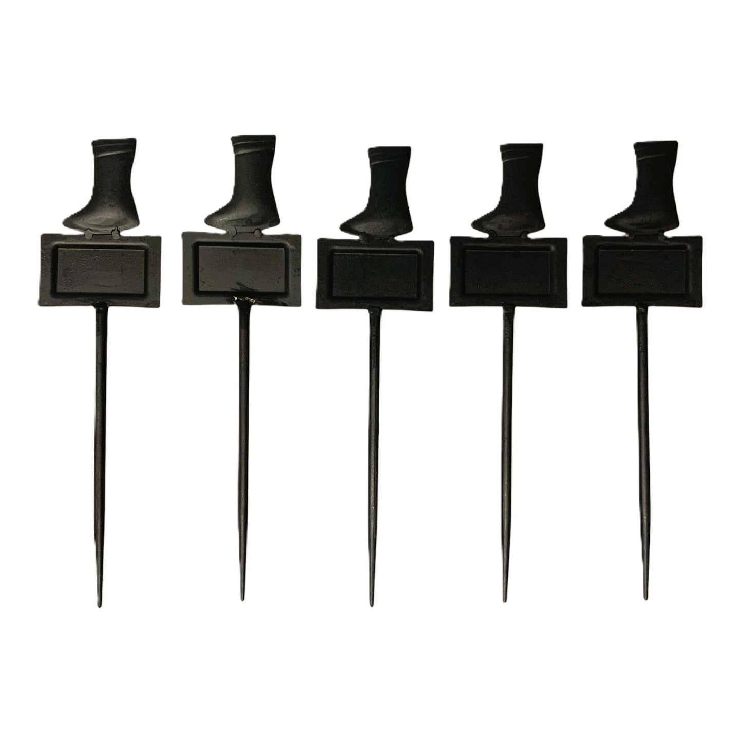 25942 - Set of Five Rustic Metal Plant Markers 10-Inch Flower Garden Stakes |9-20|