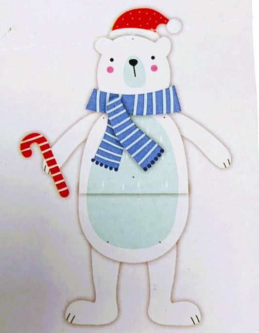 26803 - Holiday Time Jointed Paper 32" Christmas Polar Bear Wall |2-20|