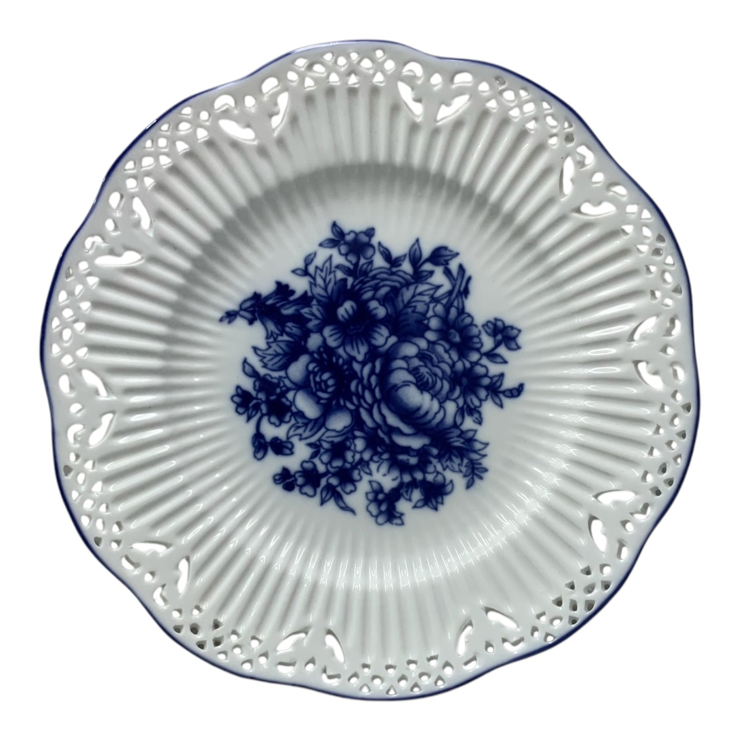 27378 - 10" Plate Blue White Decorative Porcelain |9-13|