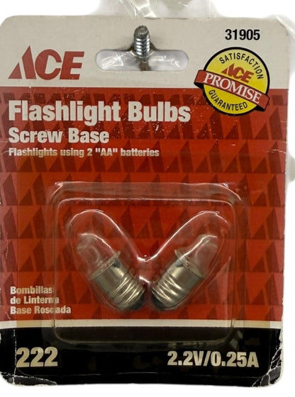 28031 - Set of 2 Flashlight Bulbs Screw Base 31905 |11-12|