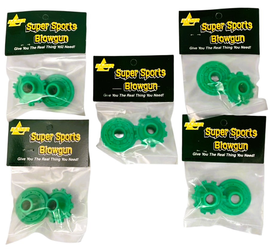 28159 - SET OF 5 PACKS 3" 40 CALIBUR BLOWGUN Green 2 pc Quivers |77|