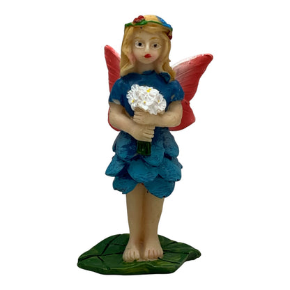 28389 - 3.5" Gorgeous Fairy With Flowers Great For Fairy Garden |X-26|