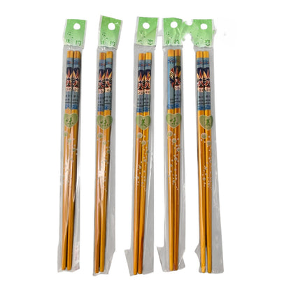 29165 - Blue Mask 9" Chopsticks, 5 Packs of 5, Reusable Japanese Style |17-23|