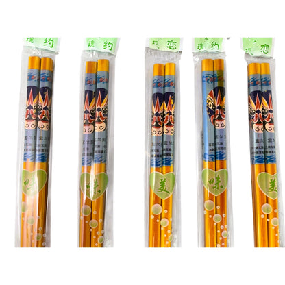 29165 - Blue Mask 9" Chopsticks, 5 Packs of 5, Reusable Japanese Style |17-23|