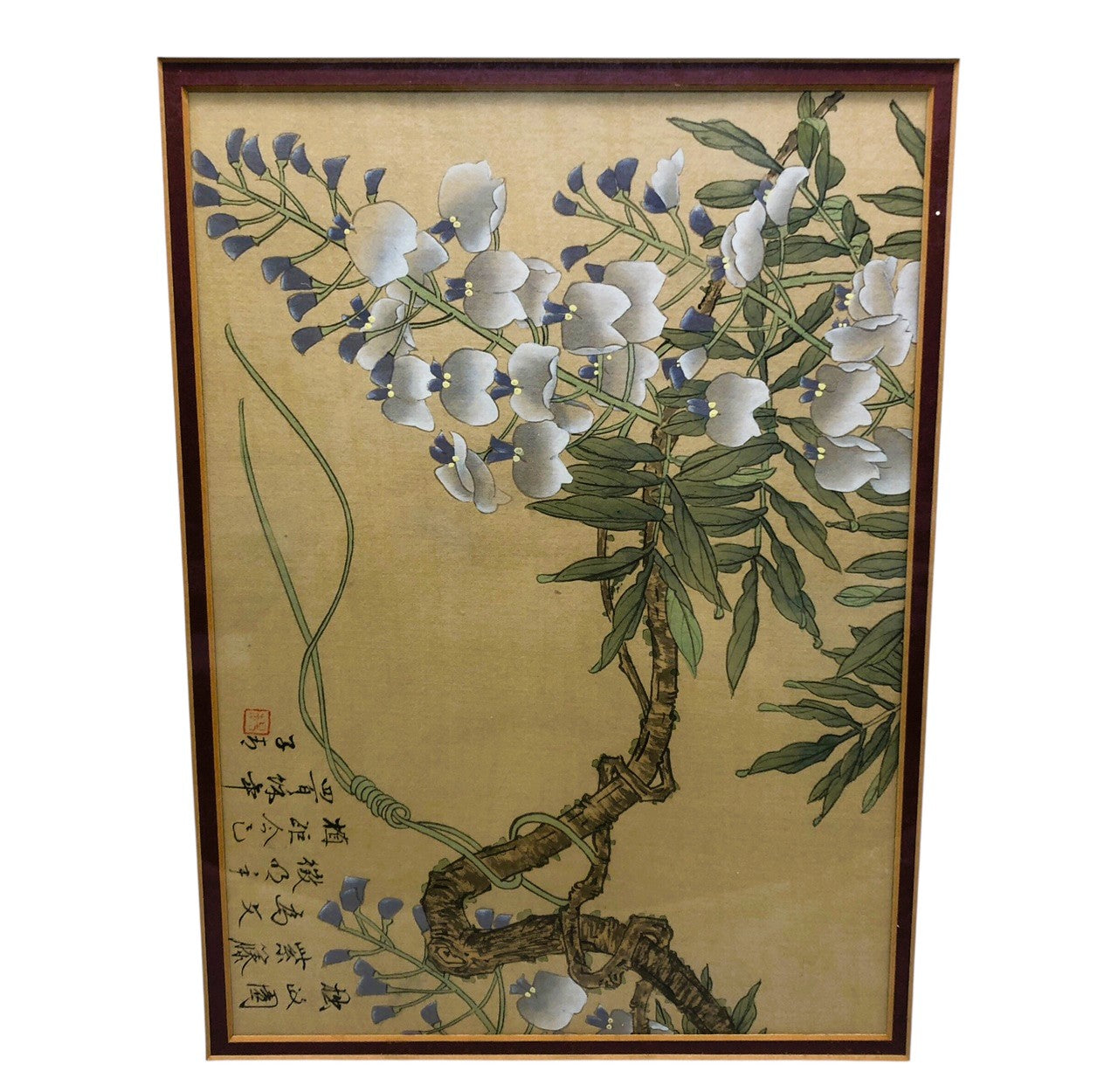 29303 - Framed Flowers & Birds Vintage Au Courant |16-21|