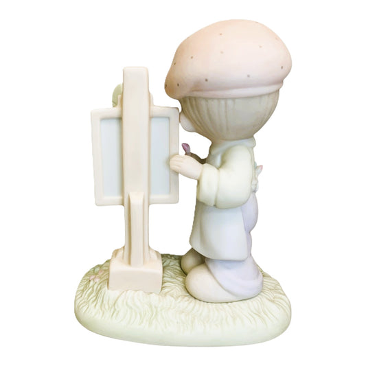 29317 - 5-Inch Precious Moments Loving You Dear Valentine Figurine, 1987 |8-16|