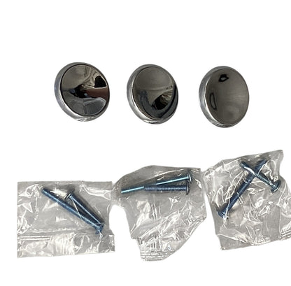 31009 - Set of Three 1.5" Concave Round Knob Chrome P65015H-CHR-C |5-6|