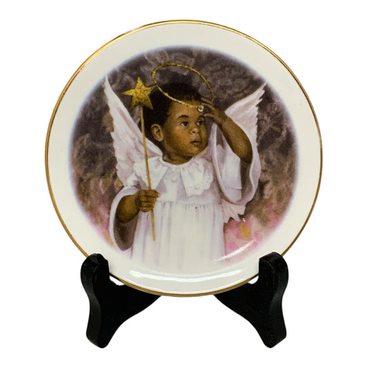 31362 - 4-Inch Plate Black Girl Angel |12-25|