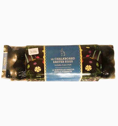 31386 - 12 Chalkboard Easter Eggs Black |R-22|