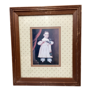 31469 - 2 Pictures Framed Vintage Victorian Girls Picture |16-21|