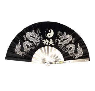 31780 - 14" RC Black Metal Kung Fu Fan |W-12|