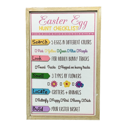 32020 - Easter Egg Hunt Checklist Frame 15" |TBD|