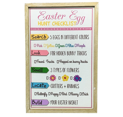 32020 - Easter Egg Hunt Checklist Frame 15" |TBD|