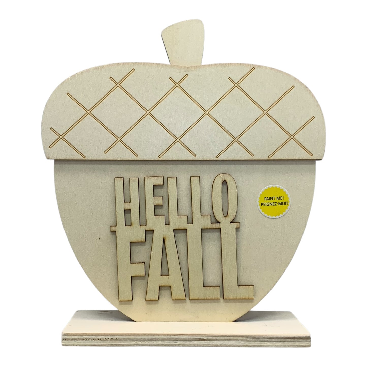 32302 - 8" DIY Hello Fall Wood Acorn |8-14|