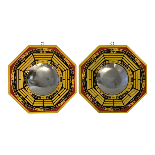 32486 - Set of Two 6” Bagua Mirror Convex |20-27|