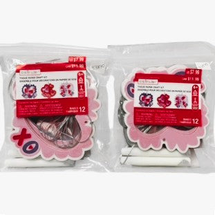33870 - Two-Pack Valentine's Day Tissue Paper Craft Kit Makes 24 |2-20|