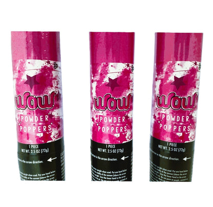 34971 - Wow Pink Powder Popper Lot Of Three BABY GENDER REVEAL |22-10|