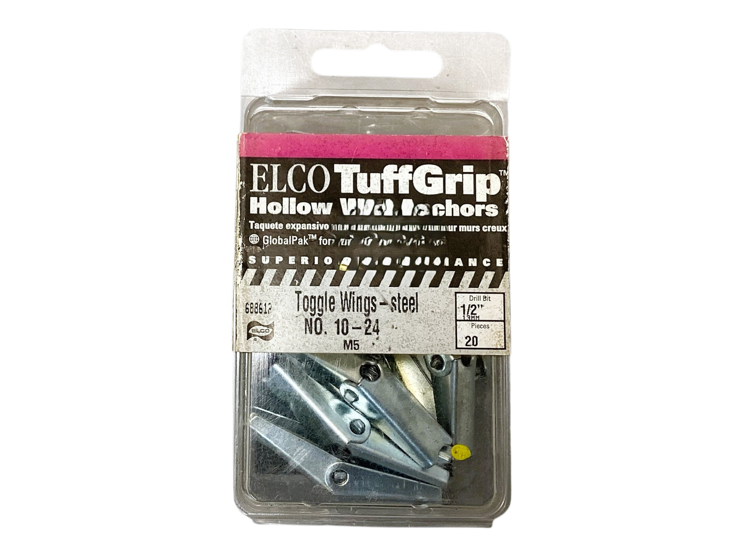 35197 - Set of 4 - Elco Tuffgrip High-Strength Hollow Wall Anchors For No. 10-24, 80 Pieces In Total |11-12|
