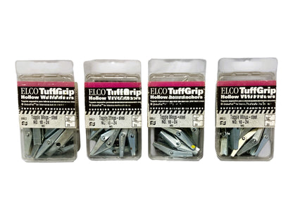 35197 - Set of 4 - Elco Tuffgrip High-Strength Hollow Wall Anchors For No. 10-24, 80 Pieces In Total |11-12|