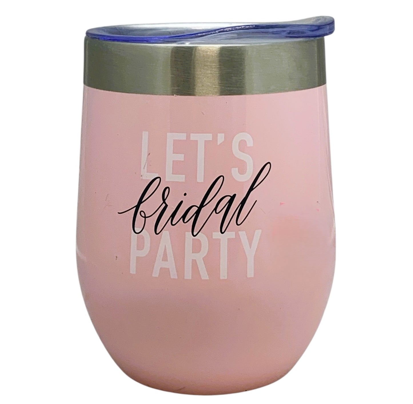35882 - 5" Bridal Party Wine Tumbler Pink |9-20|