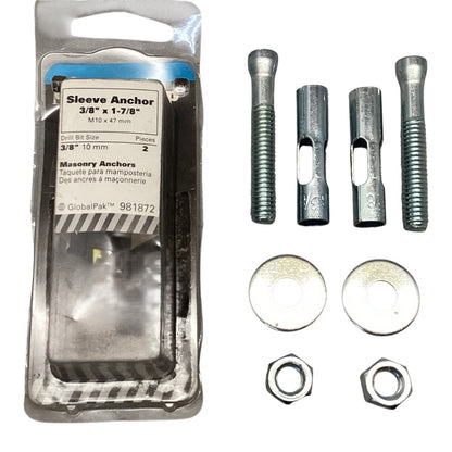 35899 - Set of 4 Elco Tuffgrip Sleeve Anchor 3/8"x1-7/8" 8 Total Pieces |5-6|
